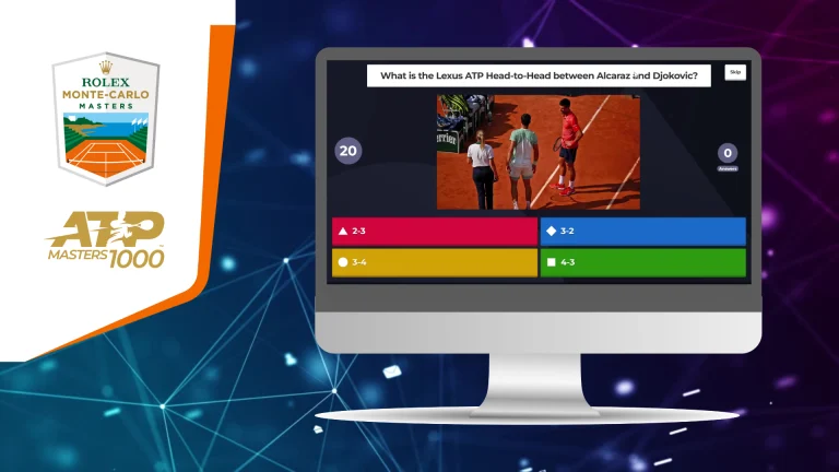 Web Game Quiz realizzato in occasione dell'evento Rolex Montecarlo Master 2024