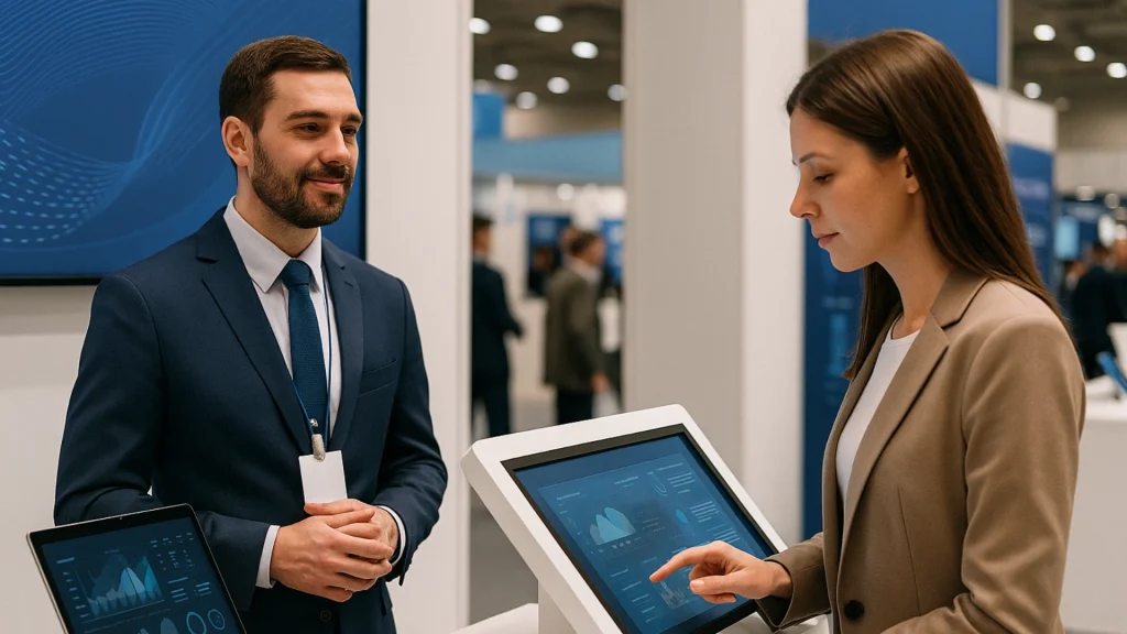 Devi avere personale dedicato per spiegare i prodotti/servizi in fiera o puoi usare strumenti digitali?